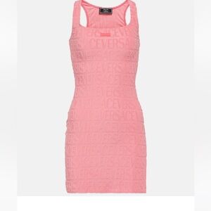 COPY - VERSACE
x Dua Lipa logo terry minidress